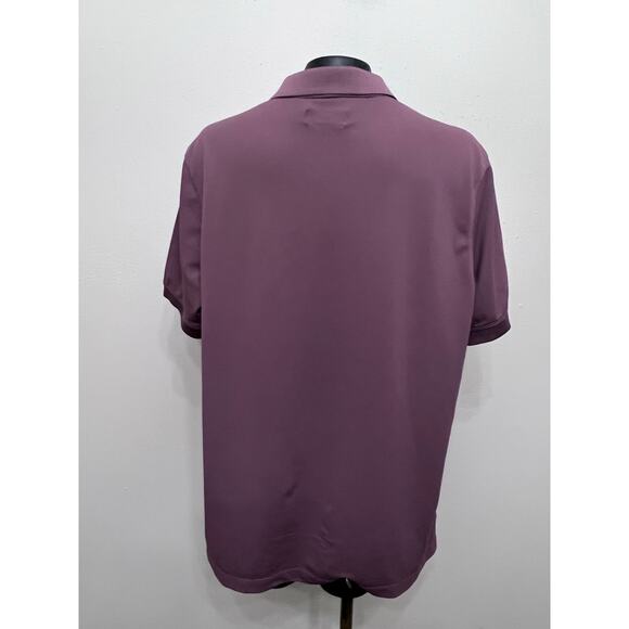 Nordstrom Polo Shirt Men’s Large Wine Purple Short Sleeve Collared Golf Fall - Picture 2 of 5